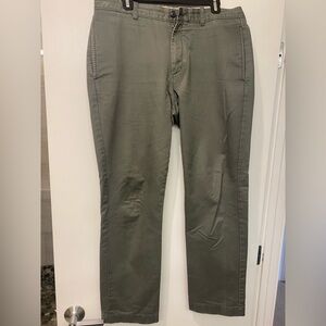 J. Crew Green Chinos Cotton Blend Straight-Leg
